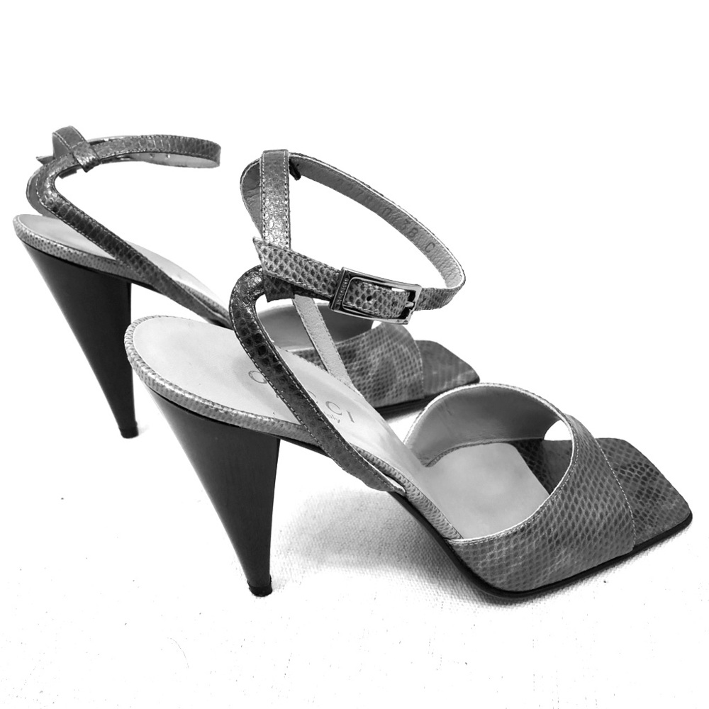 Gucci Snakeskin Heel Sandals